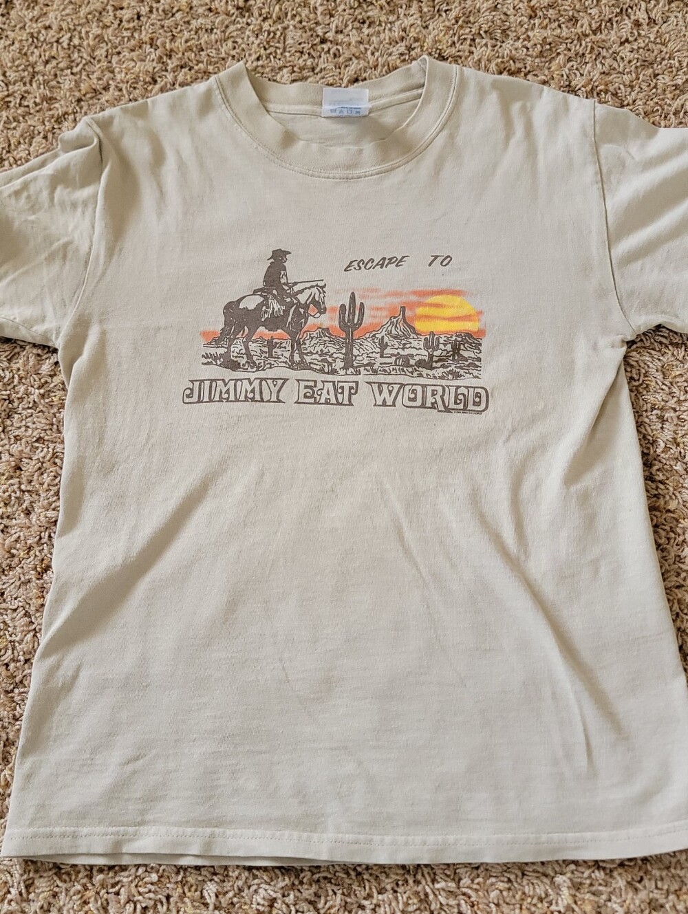 Vintage Jimmy Eat World T Shirt 2002 Mens Small Escape to Jimmy Eat World!